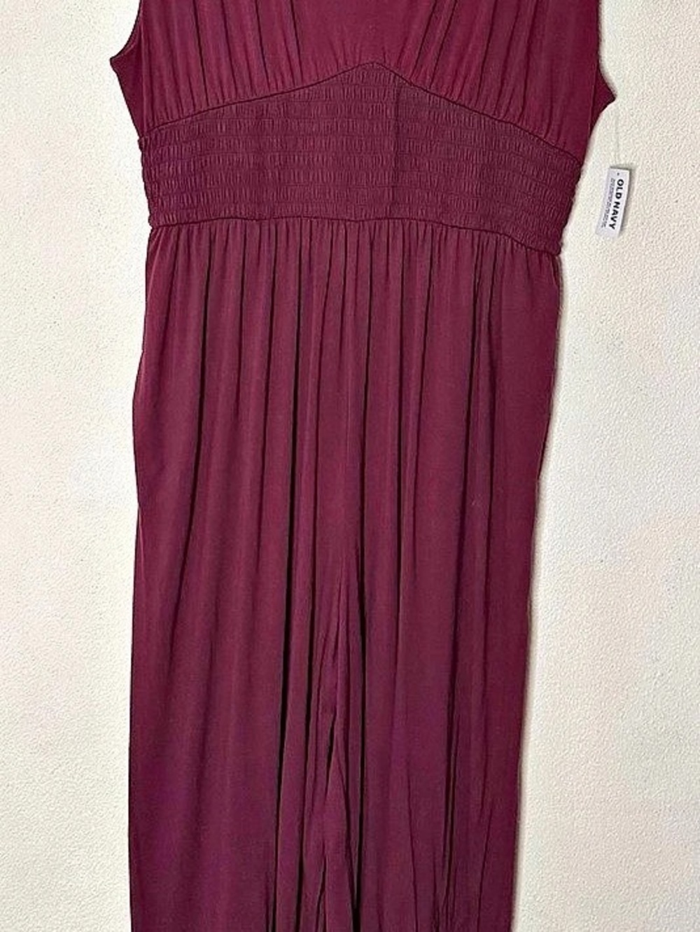 Old Navy Waist-Defined Crepe Wide-Leg Jumpsuit Purple XL
